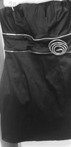 Little Black Dress Silver Zipper Rose🌹